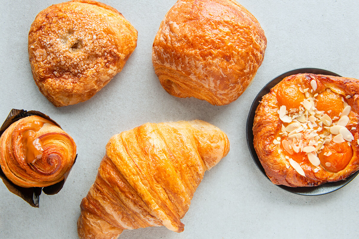 La Boîte à Pain signature dishes CroissantL'Européen SandwichChocolatineArtisanal Breads